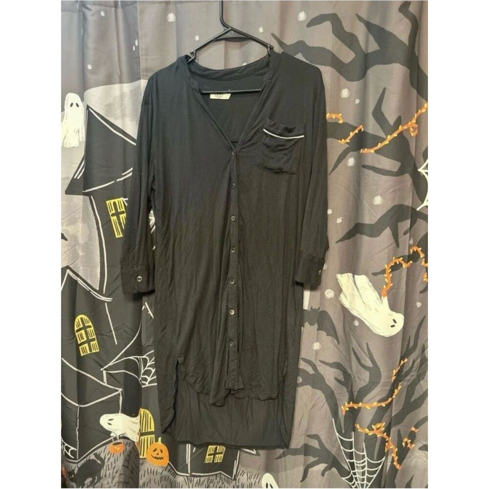 UGG Australia Women's Long-Sleeve Button-Down Nightshirt / Sleep Dress
